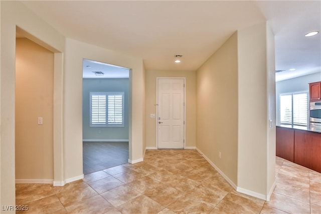 2229 Suffron Hills Ct, Henderson, NV 89044 - foyer entrance with baseboards, visible vents, and recessed lighting