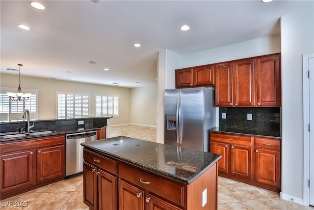 2229 Suffron Hills Ct, Henderson, NV 89044 - kitchen featuring stainless steel appliances, recessed lighting, plenty of natural light, and a sink