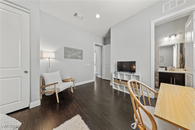 12665 Cooks Bay Ct, Las Vegas, NV 89141 - office with visible vents and wood finished floors