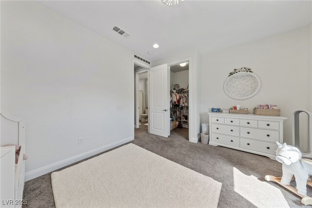 12665 Cooks Bay Ct, Las Vegas, NV 89141 - carpeted bedroom featuring baseboards, a closet, a spacious closet, recessed lighting, and visible vents