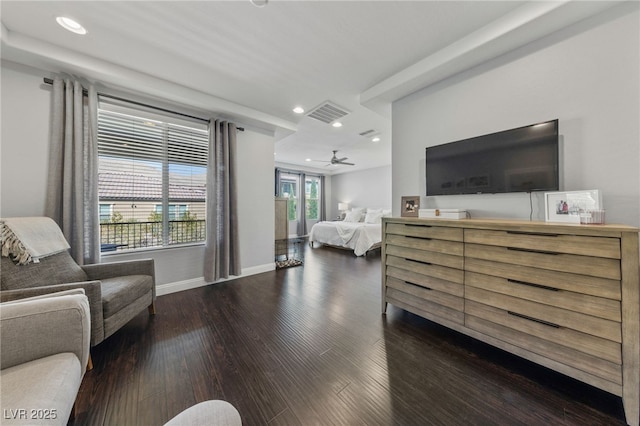 12665 Cooks Bay Ct, Las Vegas, NV 89141 - bedroom with wood finished floors, baseboards, visible vents, and recessed lighting