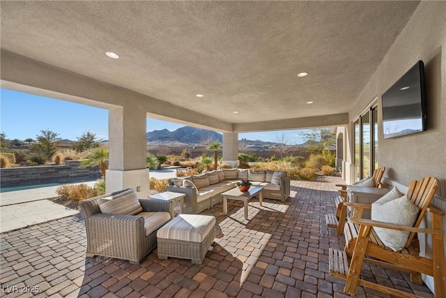 421 Foxhall Rd, Henderson, NV 89002 - view of patio / terrace featuring an outdoor pool and an outdoor living space