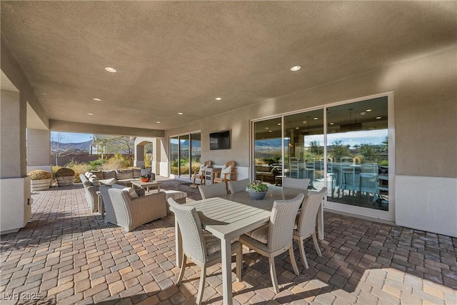 421 Foxhall Rd, Henderson, NV 89002 - view of patio featuring outdoor dining area and an outdoor hangout area