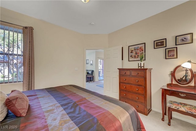 view of carpeted bedroom