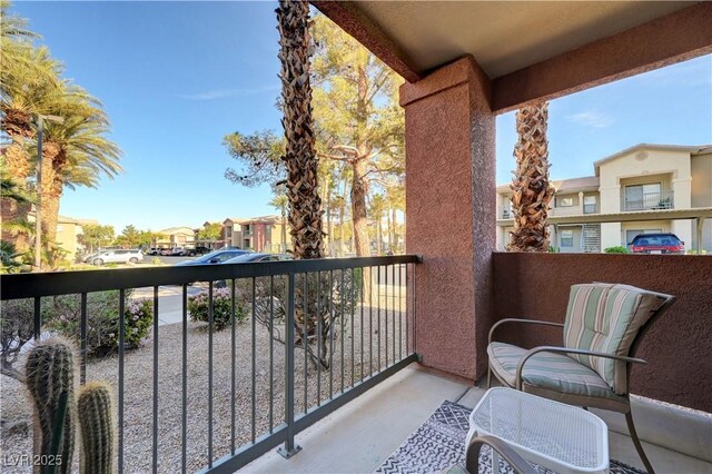 balcony featuring a residential view