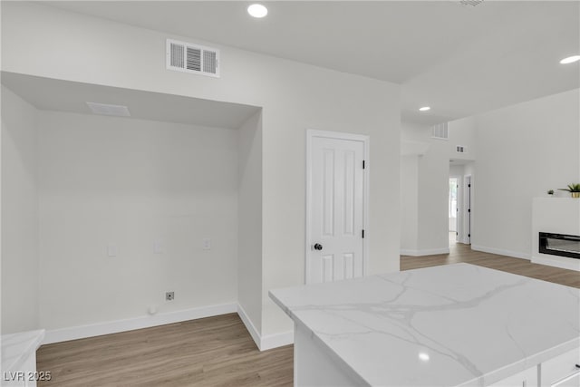 6509 Old Oxford Ave, Las Vegas, NV 89108 - interior space with visible vents, baseboards, recessed lighting, and light wood-style floors