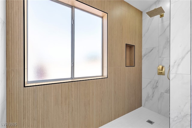 6509 Old Oxford Ave, Las Vegas, NV 89108 - full bath featuring a marble finish shower and plenty of natural light