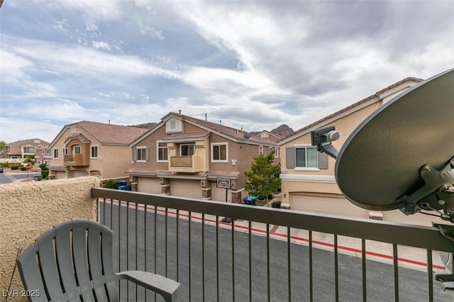 balcony featuring a residential view