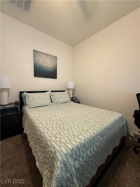 bedroom featuring visible vents and carpet floors