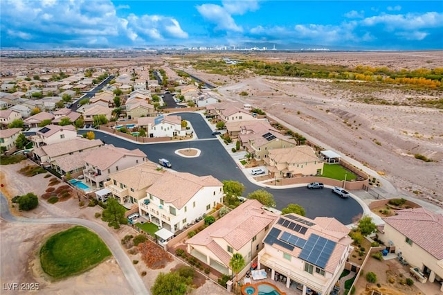 aerial view with a residential view