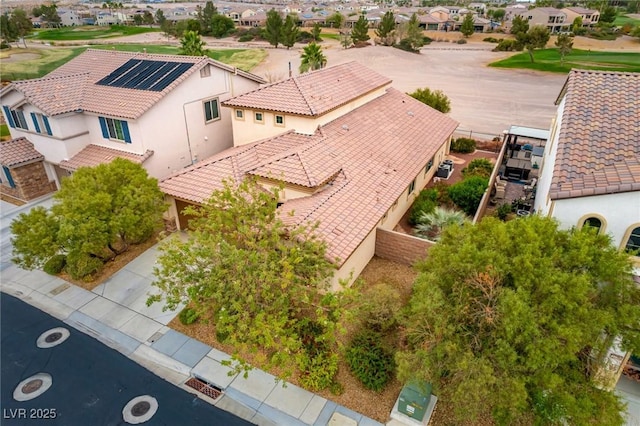 drone / aerial view with a residential view