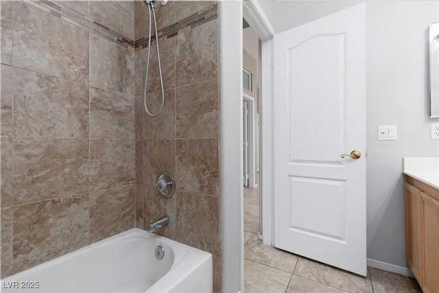 1709 Pacific Panorama Pl, Las Vegas, NV 89144 - bathroom featuring vanity, tub / shower combination, and tile patterned floors