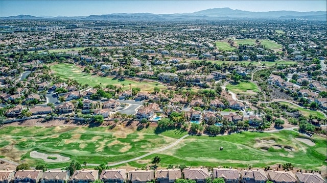 bird's eye view with a residential view and a mountain view