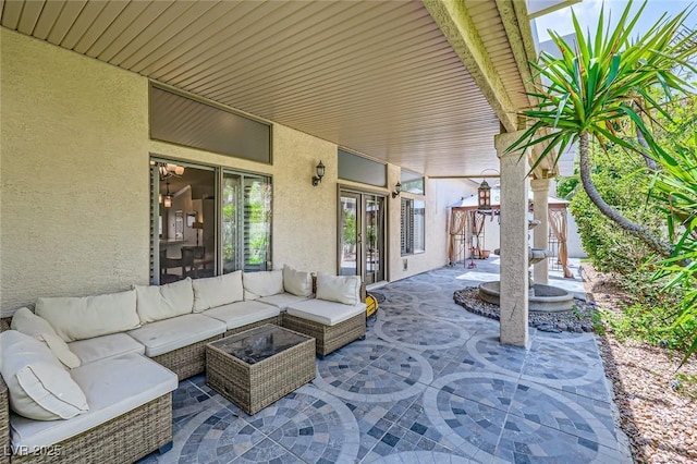 521 Dawn Cove Dr, Henderson, NV 89052 - view of patio / terrace with outdoor lounge area and french doors