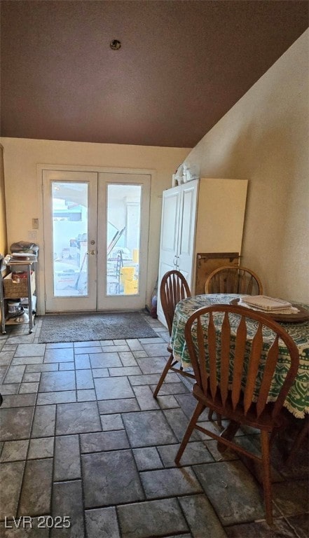 interior space with french doors