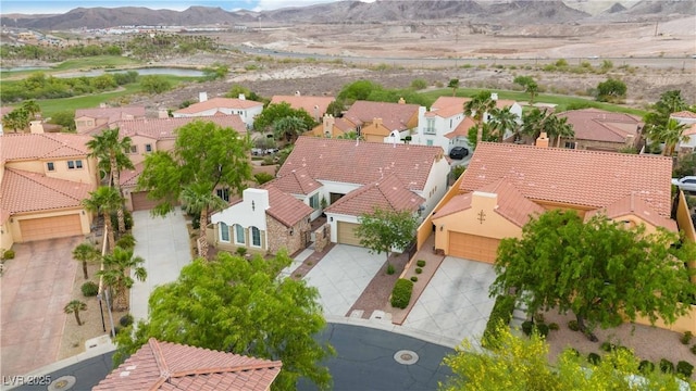 1185 Via Casa Palermo, Henderson, NV 89011 - aerial view with a water and mountain view and a residential view