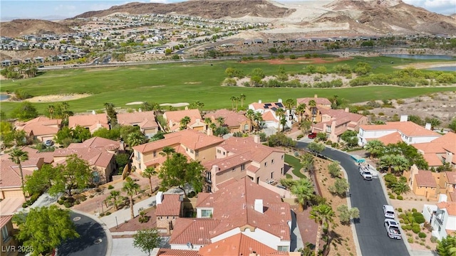 1185 Via Casa Palermo, Henderson, NV 89011 - drone / aerial view with a water and mountain view, a residential view, and golf course view