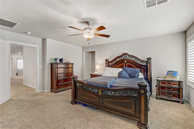 8351 Gold River Ct, Las Vegas, NV 89113 - bedroom featuring light carpet and ceiling fan