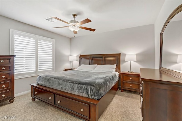 8351 Gold River Ct, Las Vegas, NV 89113 - bedroom featuring light carpet and ceiling fan