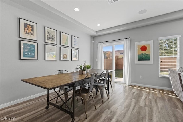 5419 Holding Ave, Las Vegas, NV 89139 - dining area with recessed lighting, baseboards, and wood finished floors