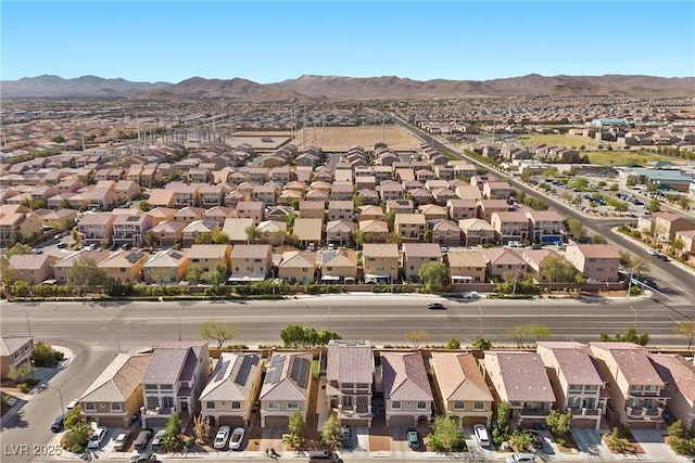 5419 Holding Ave, Las Vegas, NV 89139 - aerial view featuring a mountain view and a residential view