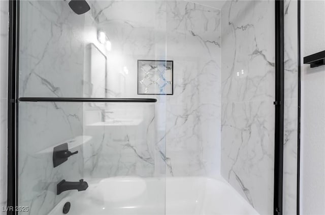 bathroom featuring bathtub / shower combination