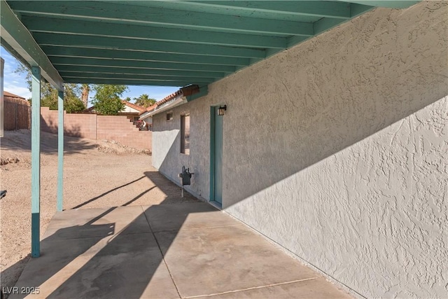 view of patio / terrace with fence