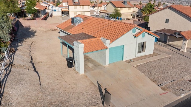 drone / aerial view with a residential view