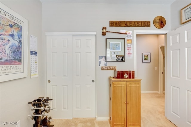 448 Bright Moon Ave, North Las Vegas, NV 89084 - entrance foyer with light colored carpet and baseboards