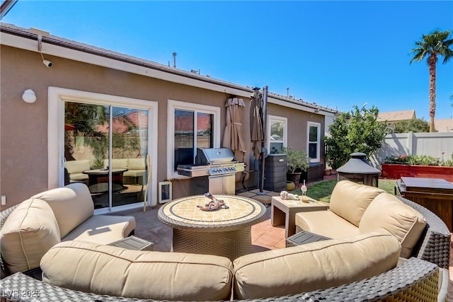 448 Bright Moon Ave, North Las Vegas, NV 89084 - view of patio / terrace with an outdoor hangout area and area for grilling