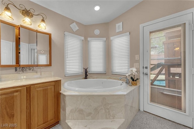 4878 Friar Tuck Ave, Las Vegas, NV 89130 - bathroom featuring vanity and a bath