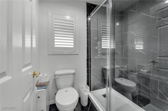 4878 Friar Tuck Ave, Las Vegas, NV 89130 - bathroom featuring toilet, a stall shower, and vanity