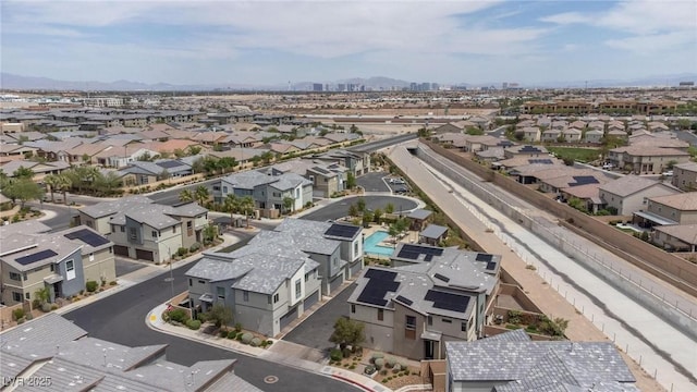 aerial view featuring a residential view