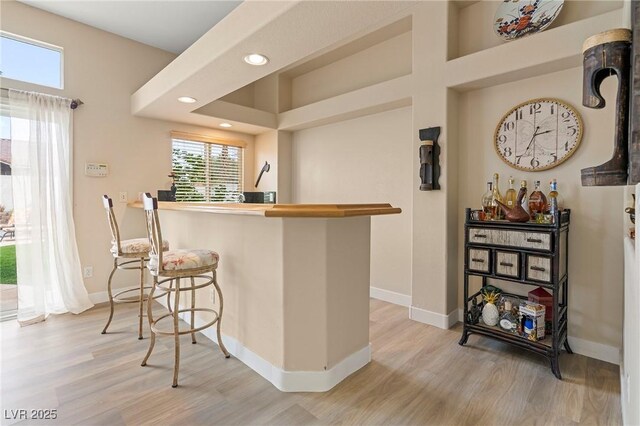 1430 October Oak Ave, Las Vegas, NV 89123 - bar featuring a bar, recessed lighting, light wood finished floors, and baseboards