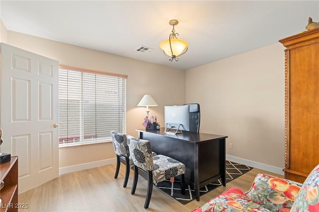 1430 October Oak Ave, Las Vegas, NV 89123 - office space with light wood-style floors, baseboards, and visible vents