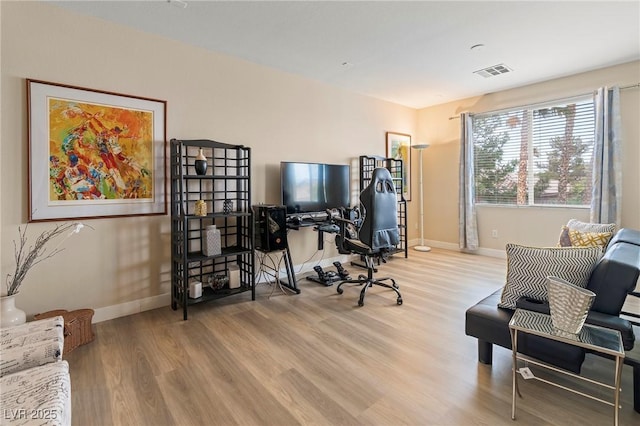 1430 October Oak Ave, Las Vegas, NV 89123 - office space with wood finished floors, baseboards, and visible vents