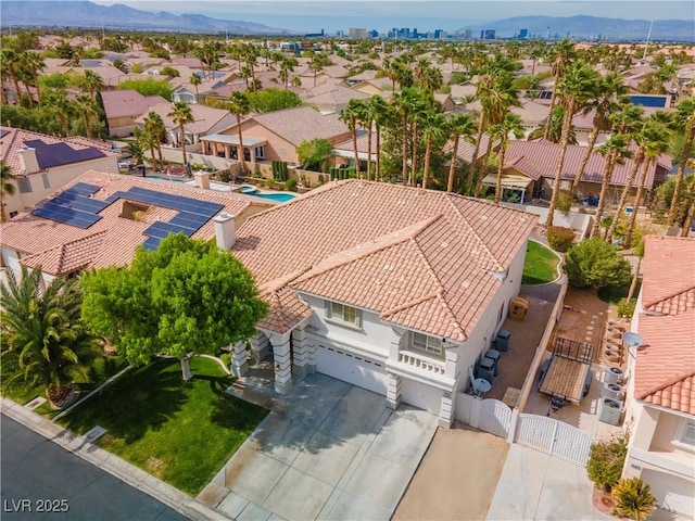 1430 October Oak Ave, Las Vegas, NV 89123 - drone / aerial view with a mountain view and a residential view