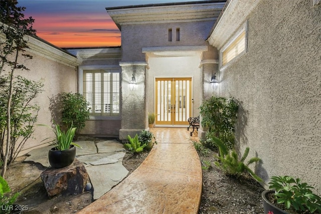 1805 Prichard Ave, Henderson, NV 89052 - view of exterior entry featuring french doors and stucco siding