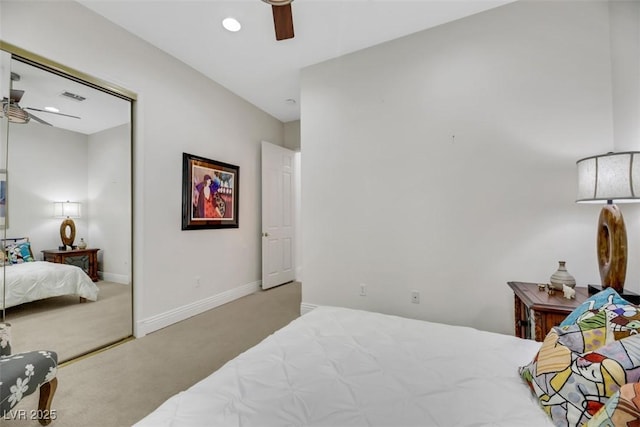 1805 Prichard Ave, Henderson, NV 89052 - carpeted bedroom featuring baseboards, a ceiling fan, and visible vents