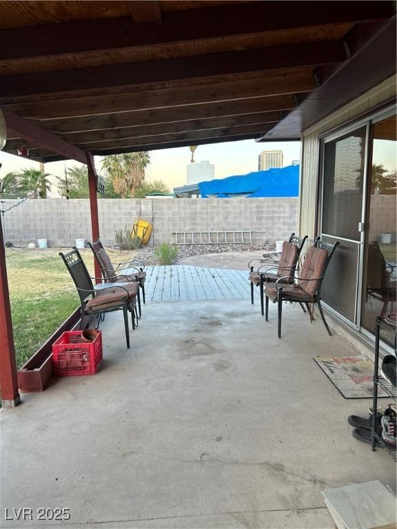 7200 Alta Dr, Las Vegas, NV 89145 - view of patio / terrace with fence