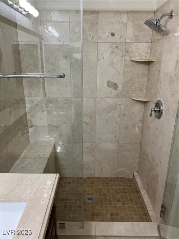 5554 Chicory Falls Ct, Las Vegas, NV 89148 - full bath featuring a shower stall and vanity