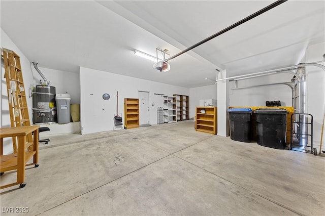 3024 Pismo Beach Dr, Las Vegas, NV 89128 - garage with strapped water heater and a garage door opener