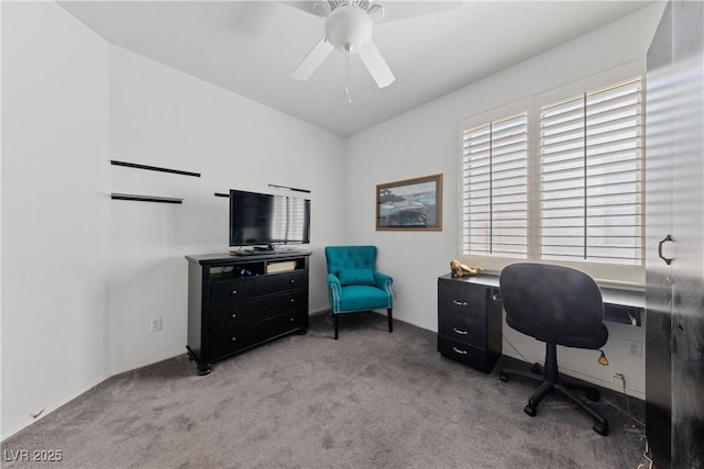 3024 Pismo Beach Dr, Las Vegas, NV 89128 - office featuring carpet, a ceiling fan, and baseboards