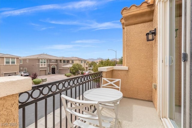 balcony featuring a residential view