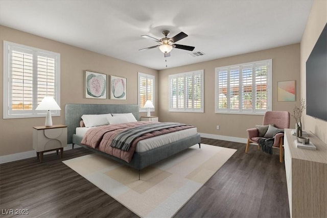 4212 Hawks Glide Ave, North Las Vegas, NV 89084 - bedroom featuring dark wood-type flooring and ceiling fan