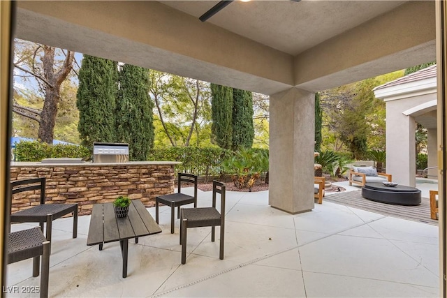 800 Jody Brook Ct, Las Vegas, NV 89145 - view of patio / terrace featuring exterior kitchen
