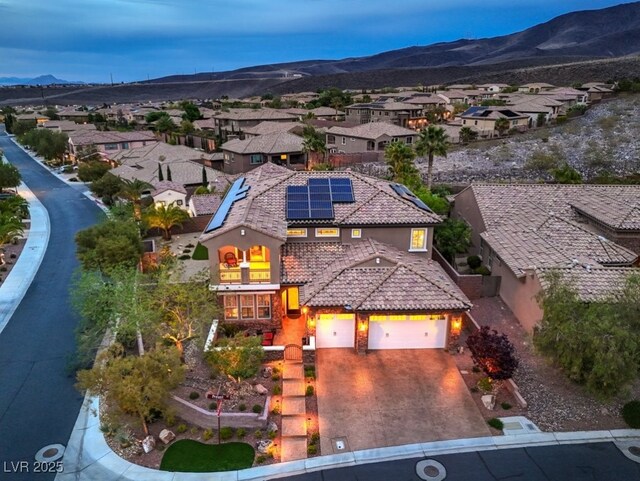2800 Proust Ct, Henderson, NV 89044 - aerial perspective of suburban area featuring a mountain backdrop
