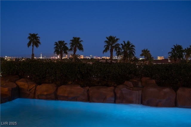 5020 Spanish Heights Dr, Las Vegas, NV 89148 - view of pool at twilight