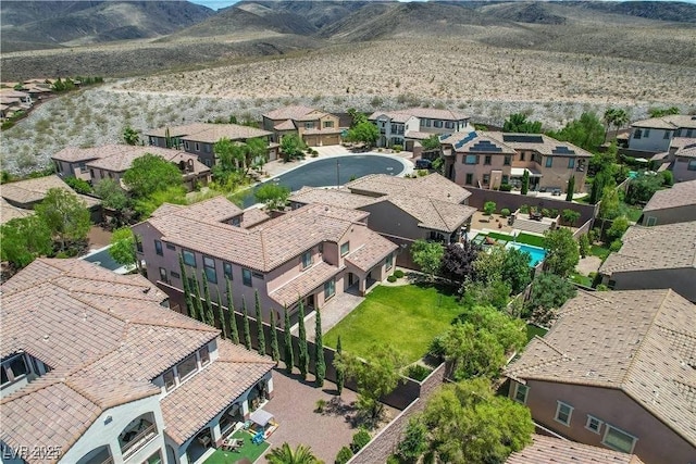 2805 Proust Ct, Henderson, NV 89044 - aerial view of residential area featuring a mountainous background