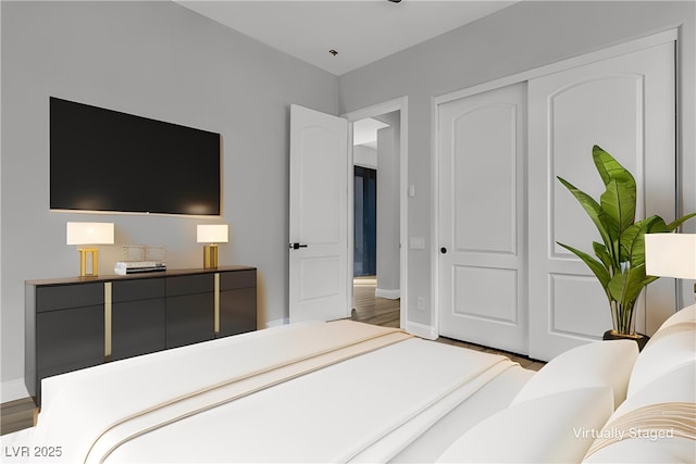 2805 Proust Ct, Henderson, NV 89044 - bedroom featuring a closet and wood finished floors
